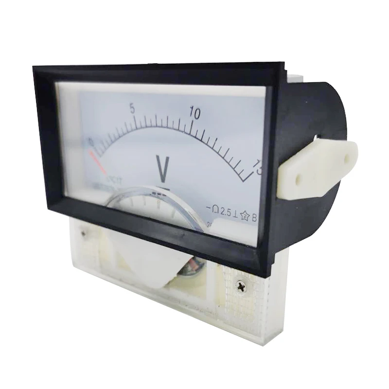 1PC 69C17-V 15V 20V 30V 50V 100V DC Direct Analog Meter Panel Gauge DC Voltage Current Meter 85*46MM Voltmeter Voltimetro