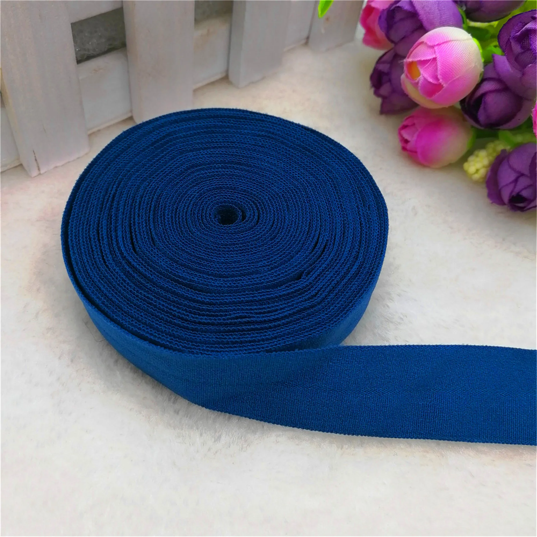 

Hot 3/5/10 yards 20MM 3/4" Navy Multirole fold over elastic Spandex Satin Band DIY