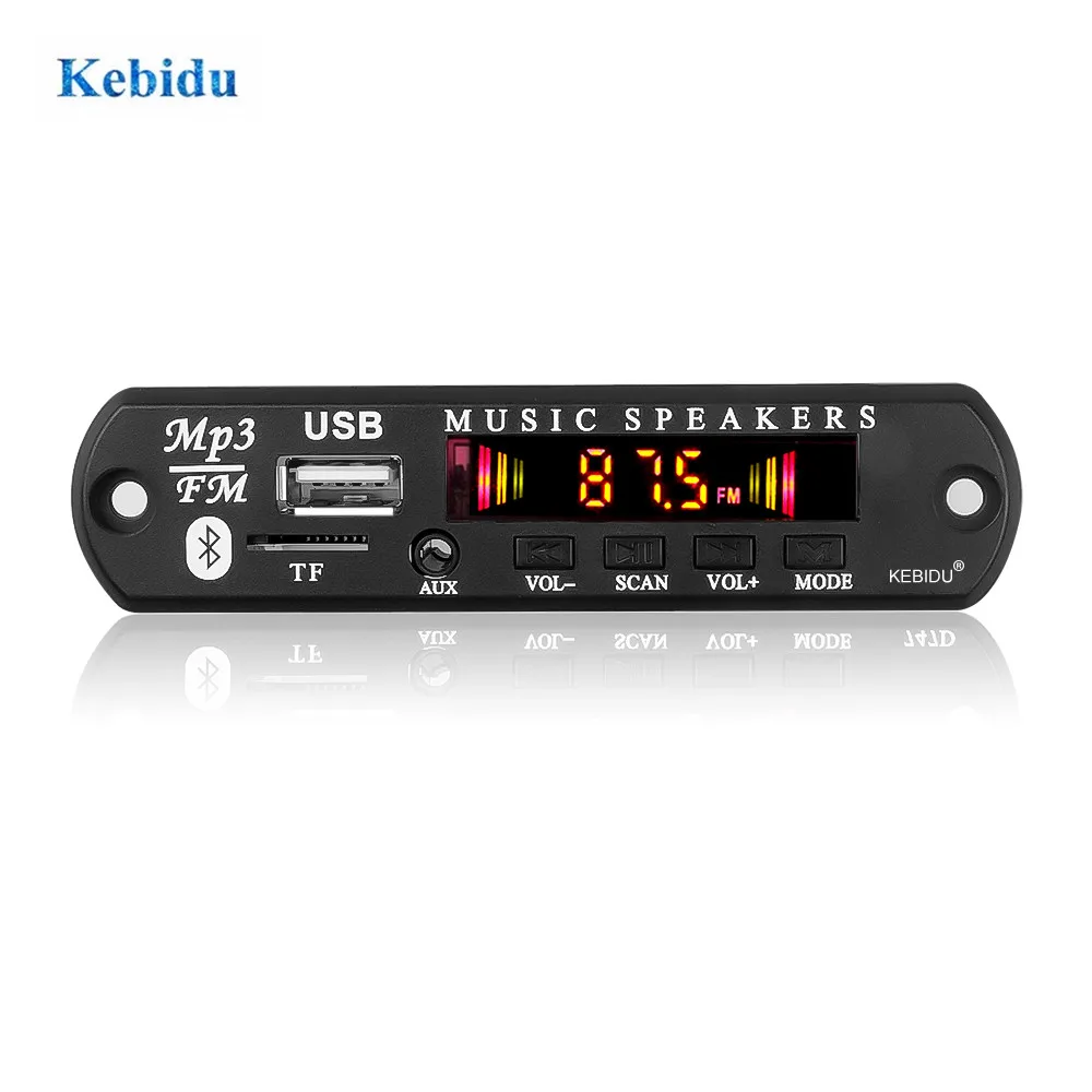 Bluetooth 5.0 Receiver Car Kit MP3 Player Decoder Board Color Screen FM Radio TF USB 3.5 Mm AUX Audio