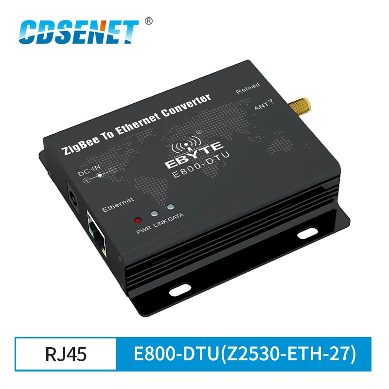 2.4GHz CC2530 ZigBee Module Ethernet 27dBm 500mW RJ45 TCP UDP Ad hoc Network  rf Transceiver Modem E800-DTU(Z2530-ETH-27)