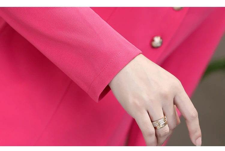 Plus Size Spring Autumn Womens Formal Elegant Jackets Coats Female V-neck Long Sleeve Jackets Ladies Short Outwear Coat