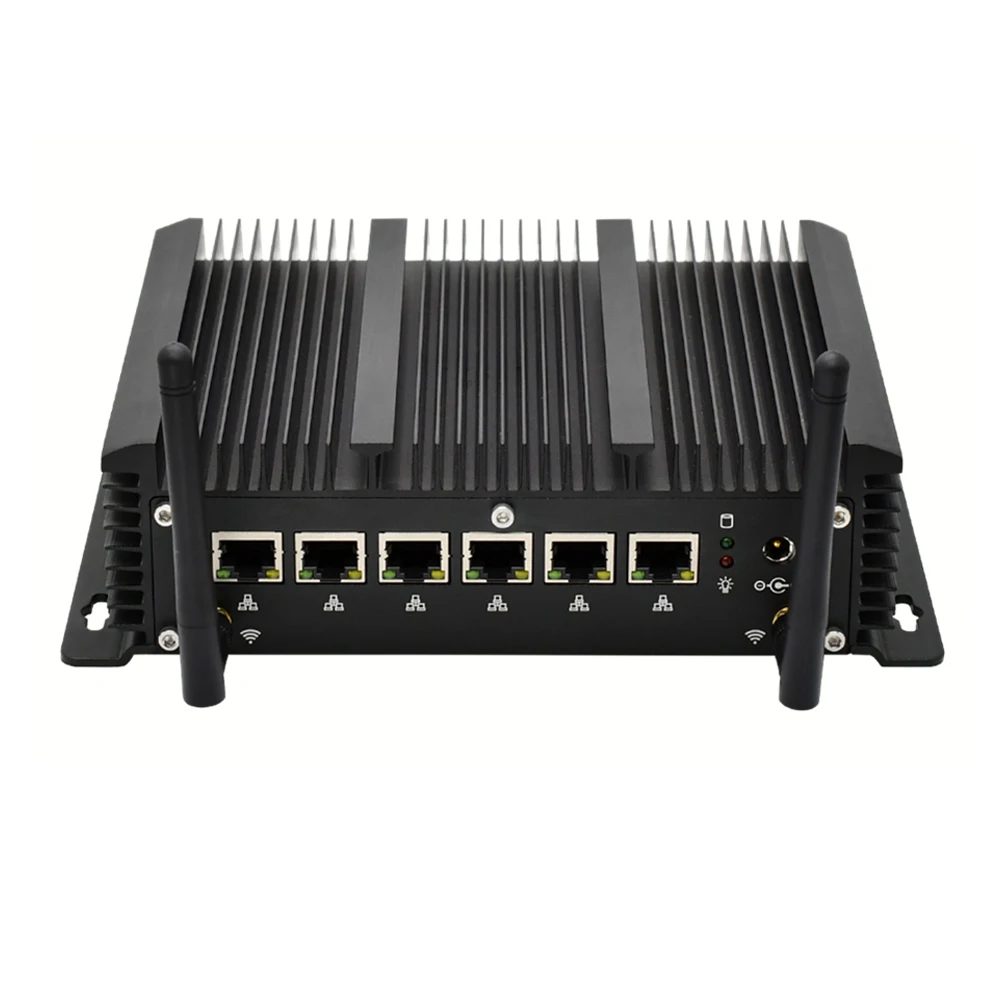 PfSense Industrial Router 6*2.5GbE i225 LAN Intel i5 8260U i3 8140U  Fanless Mini PC AES-NI 4*USB Rs232 Firewall Appliance