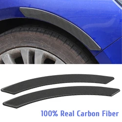 2Pcs Carbon Fiber Car Fender Wheel Eyebrow Protector/mudguard Sticker Extension Wide Arch Protector Stripe