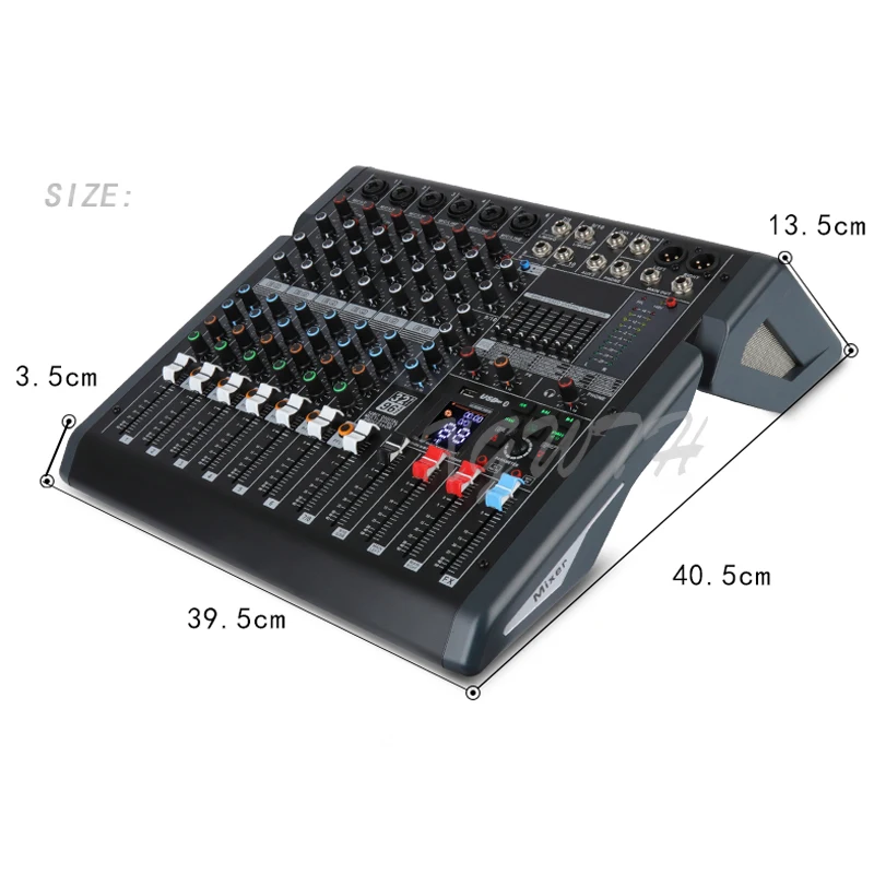 Mixer a 10 canali Console di missaggio da Studio con + 48V Phantom Power Bluetooth USB 99 DSP effetti digitali Mixer Audio digitale DJ