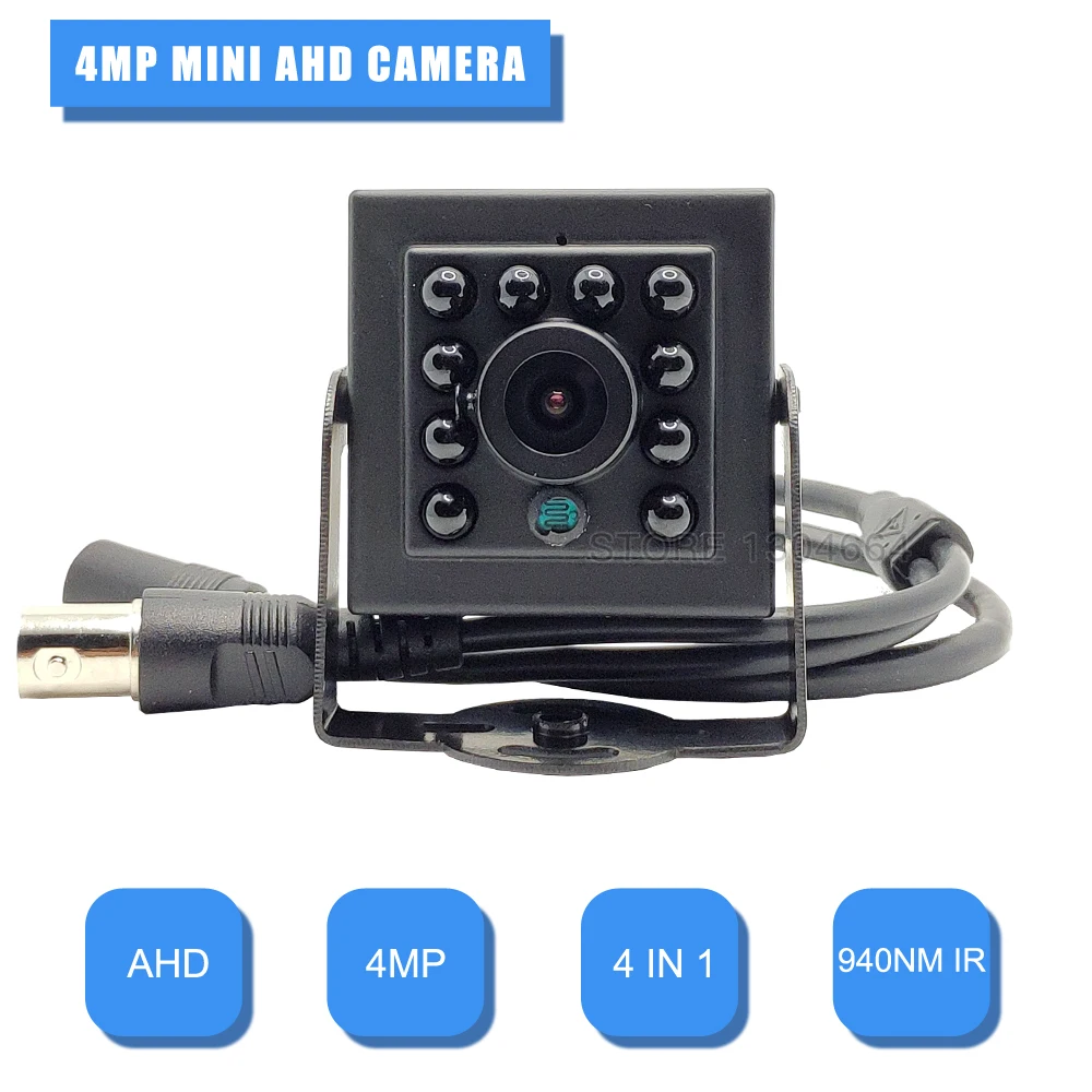 4MP AHD Camera 940NM LED Night Vision Mini Camera Indoor IR Security Camera Small CCTV Camera Home Surveillance Video AHD Camera