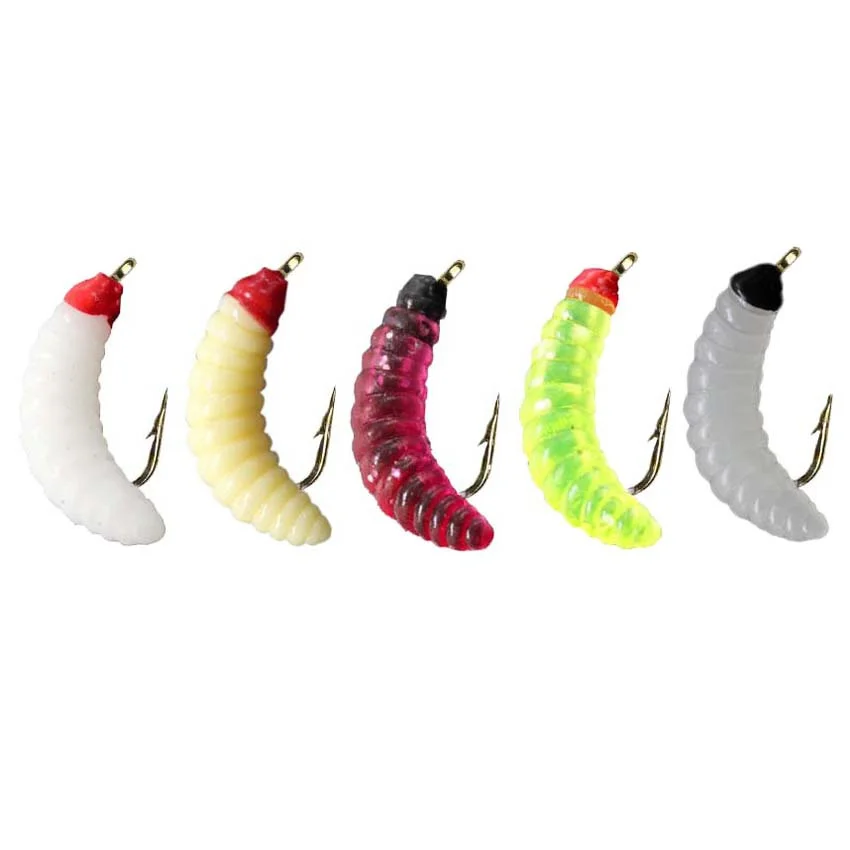 3 Stück Messingperlenkopf, schnell sinkende Nymphenmaden, Käferwurm, Fliegen, Forelle, Fliegenfischen, Köder – Detail 6