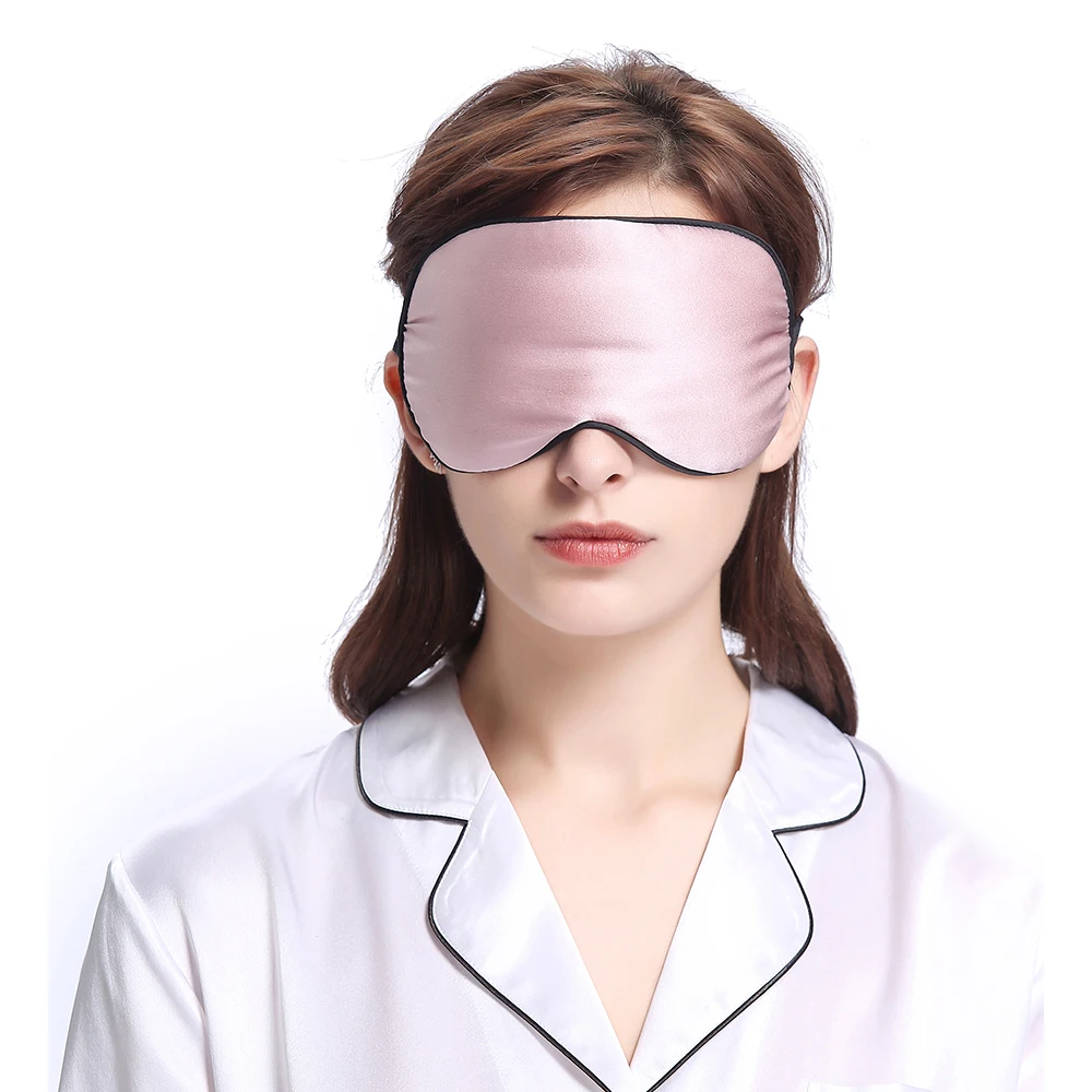 LILYSILK Silk Eye Mask Sleep With Black Trimming Luxury Men Women Final Sale Free Shipping