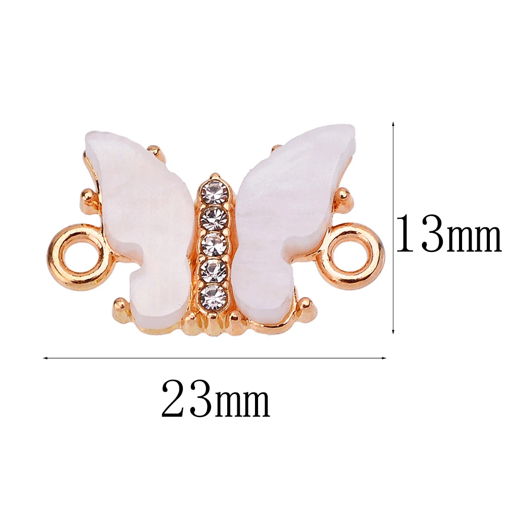Peixin 10Pcs/Set High Quality Multicolor Acrylic Butterfly Connector for DIY Bracelet Necklace Jewelry Making Animal Accessories