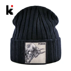 Fashion Skullcap Men Outdoor Streetwear Skullies Beanies Women Knitted Hip Hop Hat Boys Girls Kpop Bonnet Cap Black Knit Beanie