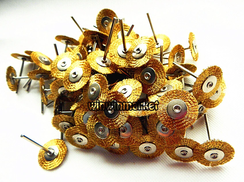 30pcs NEW Wire Copper Brush Polishing Wheel for Rotary Tools 2.35mm