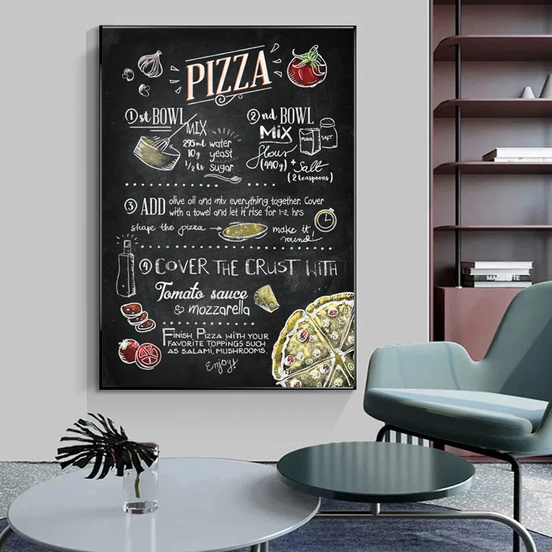 Burger Hot Dog Kitchen Internet Cafe Western Restaurant Canvas Painting Posters Prints Wall Art Pictures for Living Room Decor
