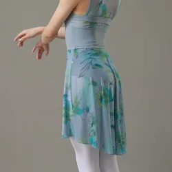 Mesh Garn druck Ballett Rock Neue Ballett Kleid Blume Praxis Lyrik dance röcke Aldult schauspielerin elegante training kleidung danc