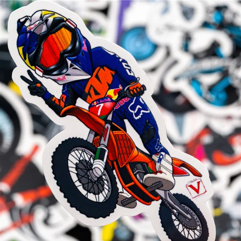 10/30/50 Pcs Creative Cartoon Punk Motorfiets Stickers Bagage Trolley Gitaar Notebook Decoratieve Speelgoed Groothandel