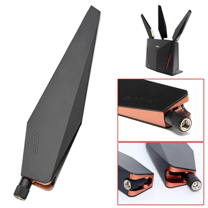 8PCS 2.4G 5.8G Dual Band WIFI Antenna ASUS GT-AC5300 Wireless Router RP-SMA Male Universal Signal Amplifier External Mast Tuner