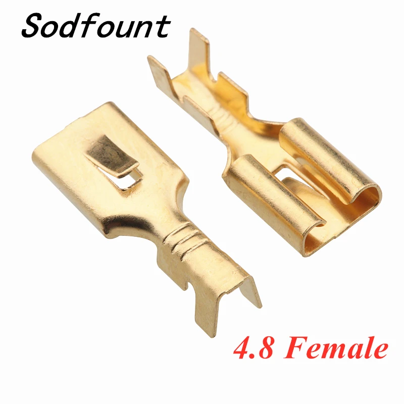 H62 Brass Tinned 6.3mm 4.8mm 2.8mm 7.8mm 9.5mm  Automotive Connector Female Male Terminals Car Speaker Electric Wire Connectors