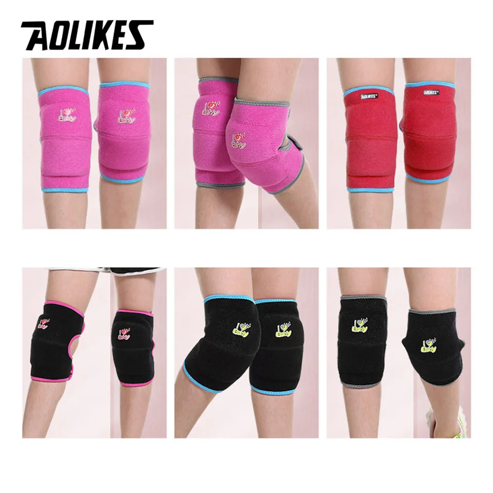 AOLIKES Children Sport Thicken Sponge Knee Pads Dance Ski Football Support Kneepad Gym Fitness Joint Protector Knee Sleeve Kid