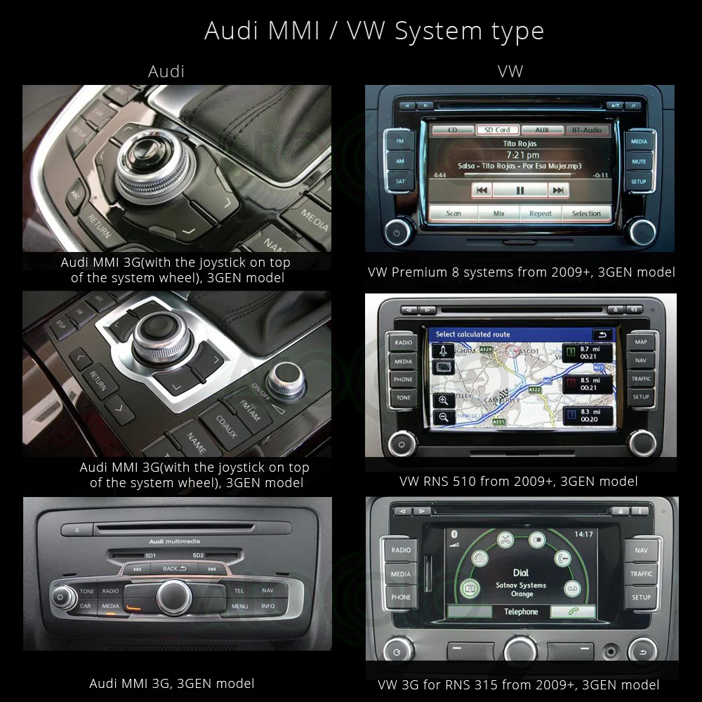 Car Bluetooth 5.0 Wireless Module Aux Cable Adapter for VW AMI MDI MMI 3G Socket Media Interface for Audi Radio Stereo Audio