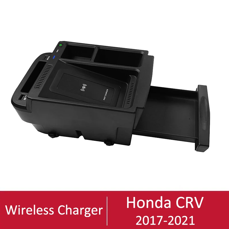 Car Wireless Charger For Honda CRV 2017 2018 2019 2020 2021 15W Cigarette Lighter Installation Mobile Phone Fast Charging plate