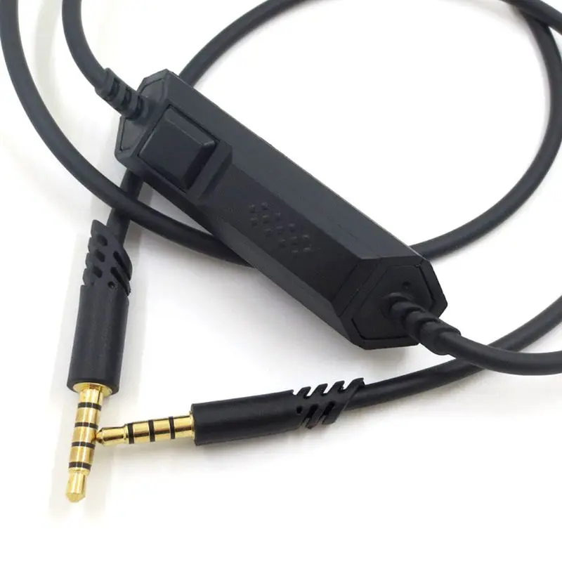 Fone de ouvido audio preto para logitech astro a10 a40 g233 g433 cabo de áudio com fio
