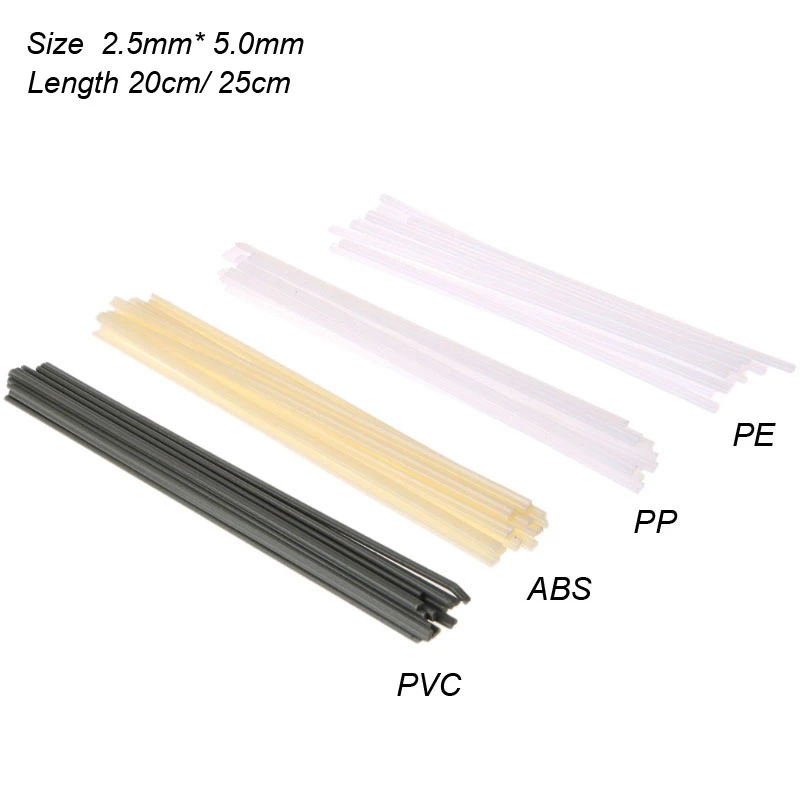 플라스틱 용접봉, ABS PP PVC PE 플라스틱 전극, 자동차 범퍼 수리 용접기 스틱 키트, 핫 에어 건용 수공구, 50 개