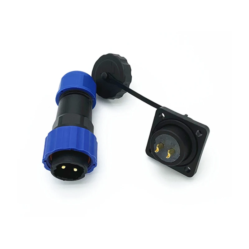 SP20 Aviation Plug IP68 Square Type socket waterproof connector 1/2/3/4/5/6/7/9/10/12/14Pin Industrial Cable Wire Connectors