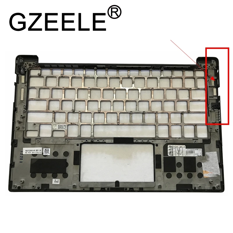 تستخدم لـ DELL XPS13 9350 9360 P54G Palmrest حافظة علوية للوحة المفاتيح 43WXK 043WXK NXHVX PHF36 إصدار الولايات المتحدة والمملكة المتحدة باللون الأسود