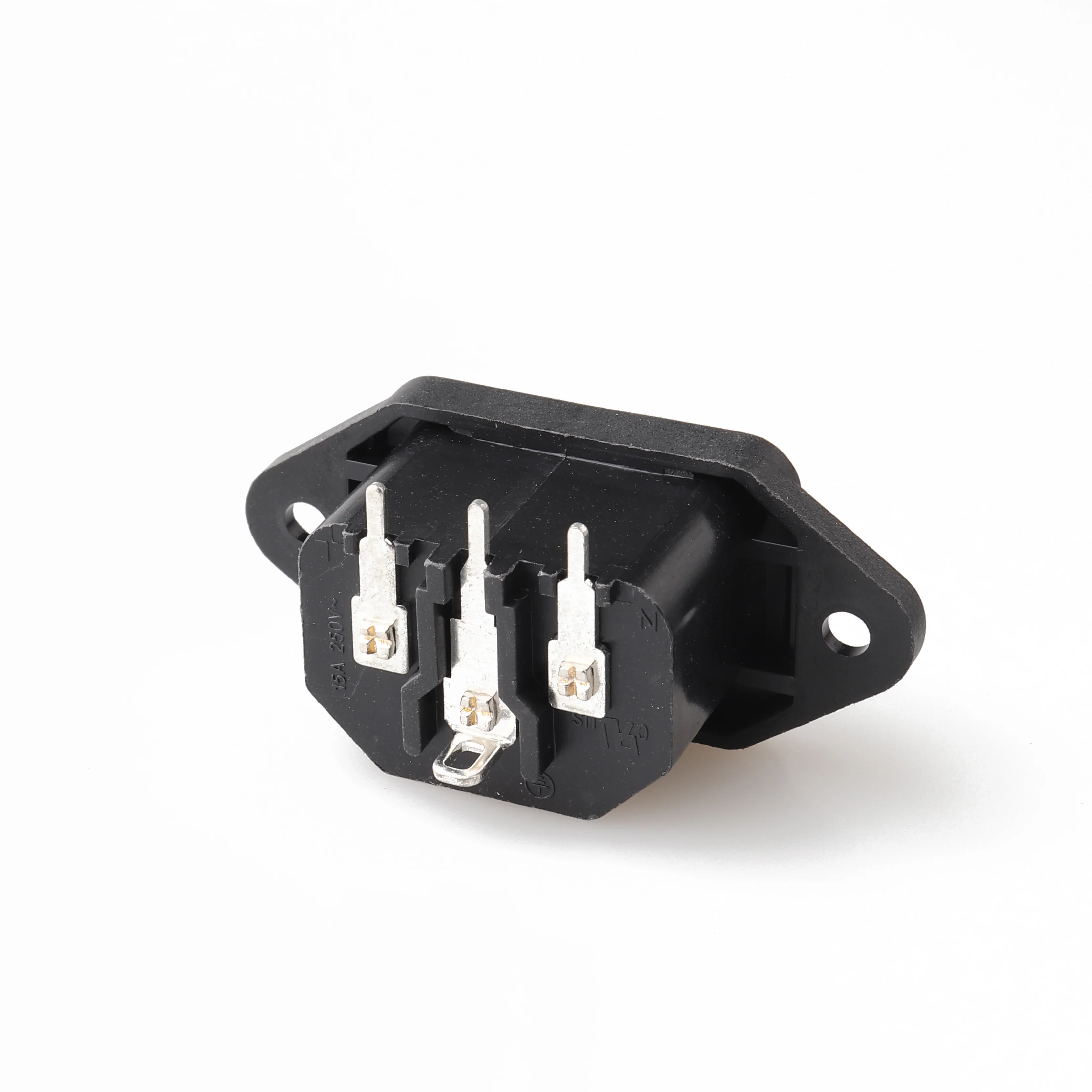 LZ-14-1P Computer Power Receptacle Socket 3Pin IEC 320 C14 Male Plug Panel Power Inlet Sockets Connectors AC 250V 10A