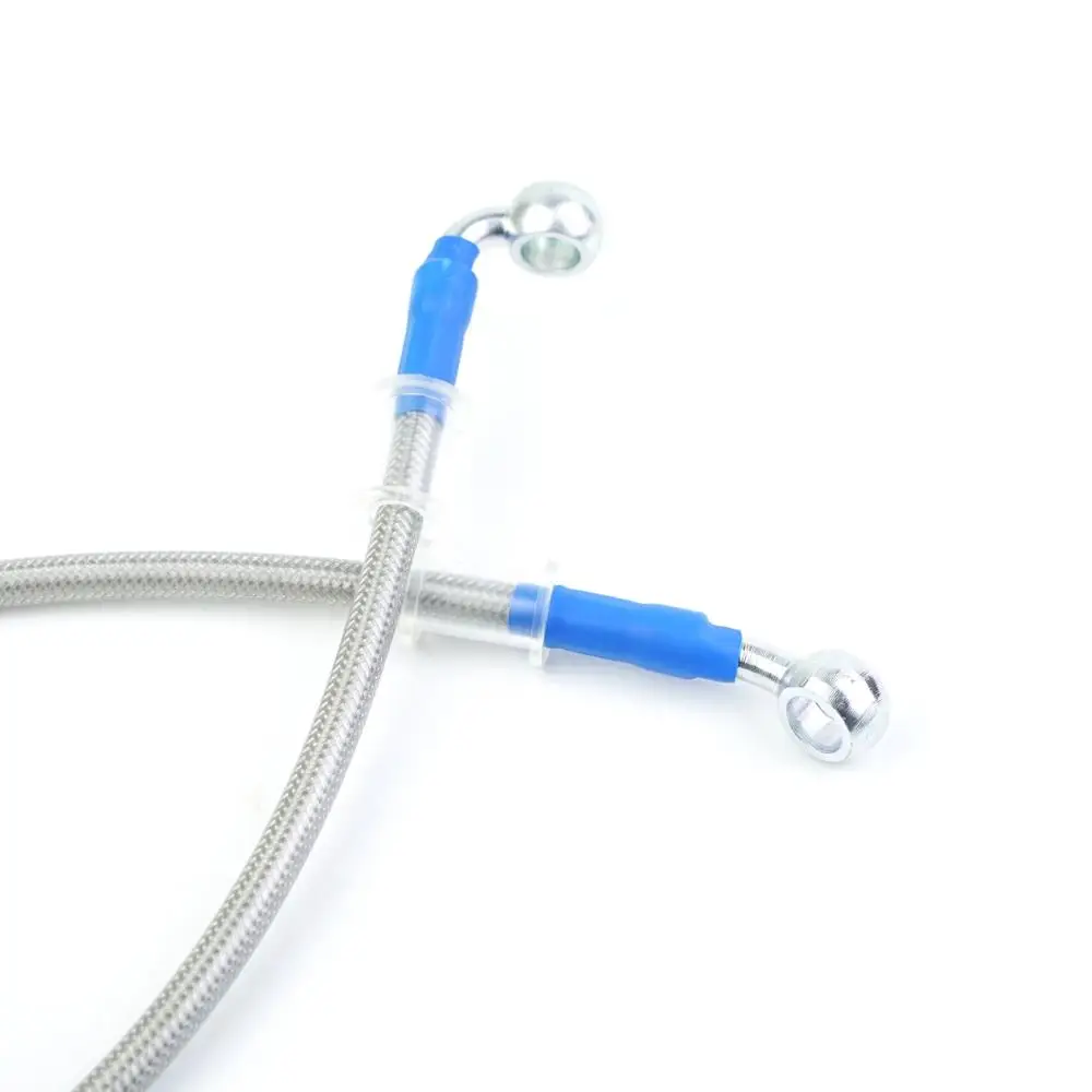 28 90 degree Moto Braided Hose Reinforced Brake Oil Hose Line Pipe Tube For ATV Dirt Pit Racing Bike Motorcycle Hydraulic