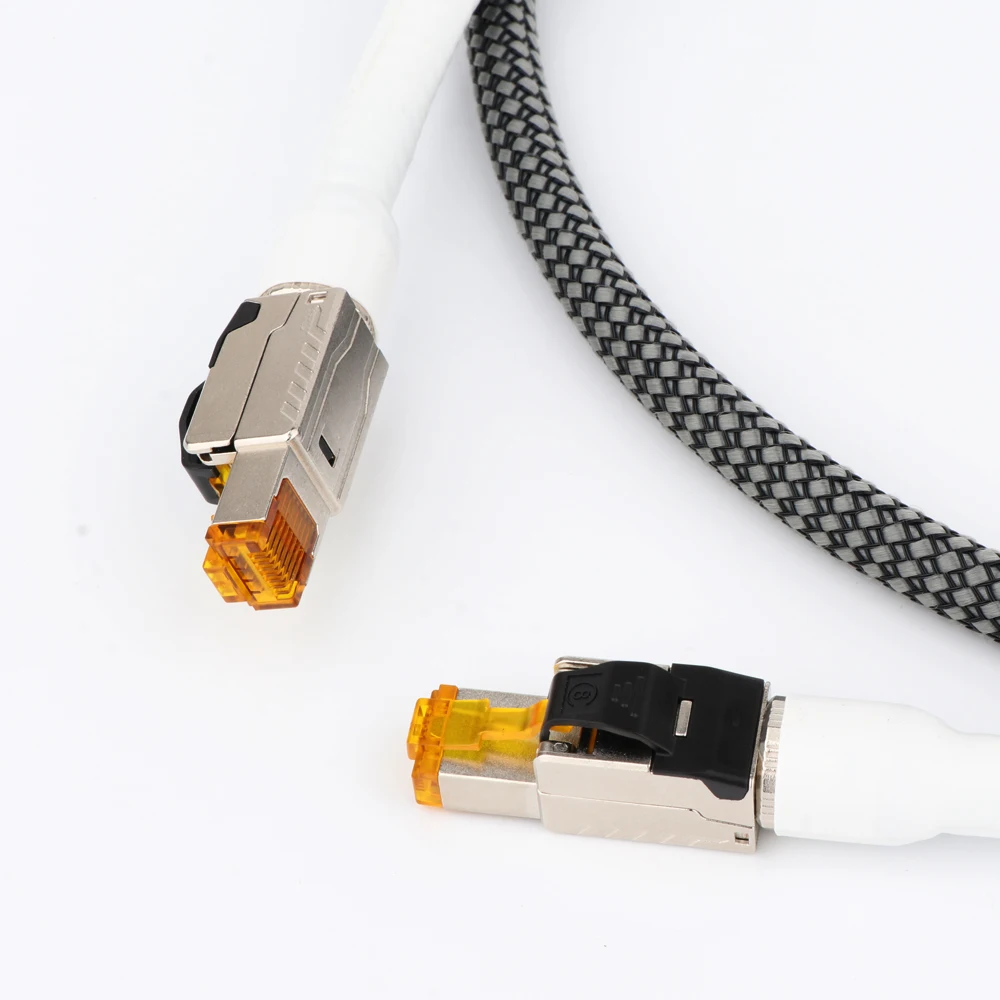 Mono audio Cat8 99.998% ofc Kupfer Ethernet Kabel Cat8 Speed LAN RJ45 Netzwerk Patch wetterfest bewertet