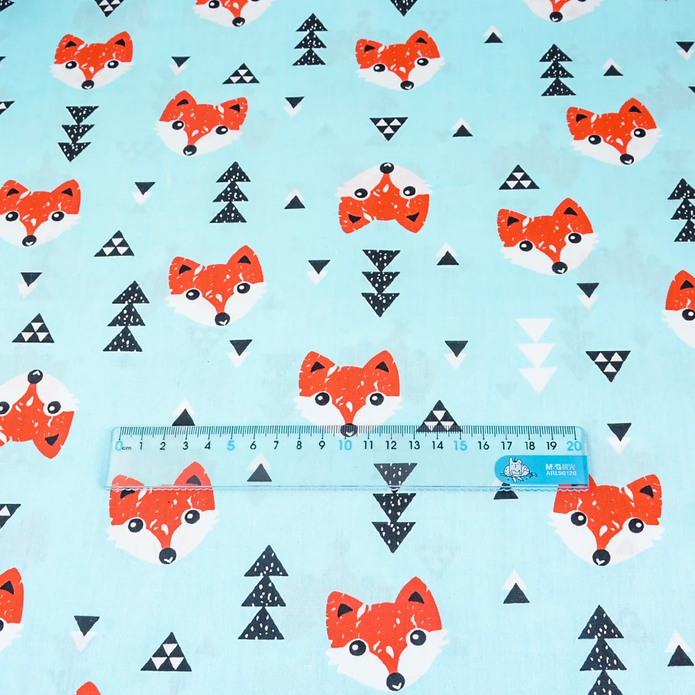 Teramila 32cm*32cm 100% Cotton Fabric Animal Design Telas Tecido DIY Sewing Patchwork Kid's Cushion Cloth Craft Tissus Stoffen