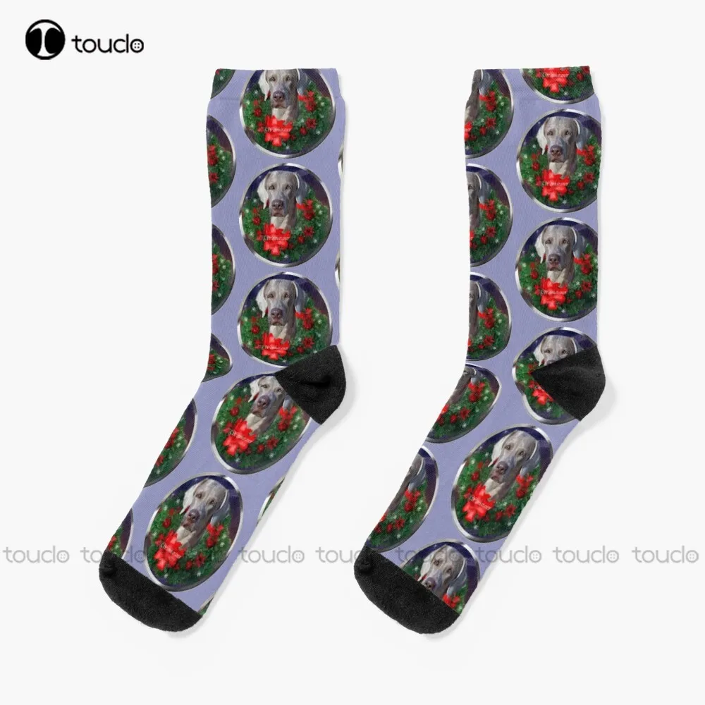 

Weimaraner Christmas Gifts Socks Fun Socks For Men Personalized Custom Unisex Adult Teen Youth Socks 360° Digital Print Gift