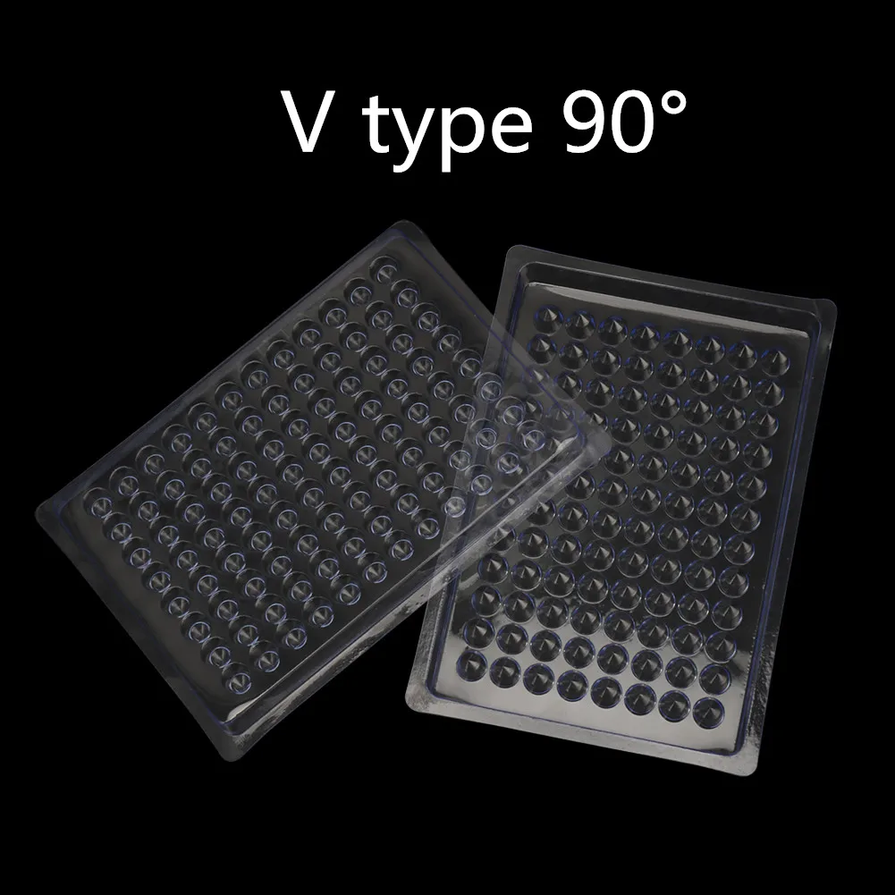 Plastic 96 Holes Hemagglutination Reaction Plate Blood Clotting Board V type 90°/V type 110°/U type Laboratory Supplies