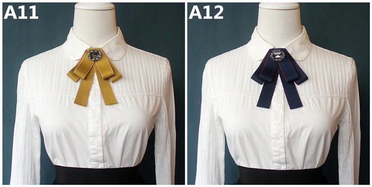 Korean Band Perle Fliege Broschen für Frauen Kristall Strass Krawatte Pins männer Anzug Hemd Collor Kleidung Zubehör – Detail 9