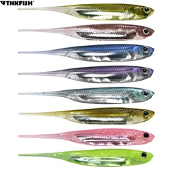 6pcs Fishing Soft Lures 8cm Artificial Soft Worm Swimbaits Fishing Lure Silicone Bait Pin Tail Wobblers For Bass Fishing