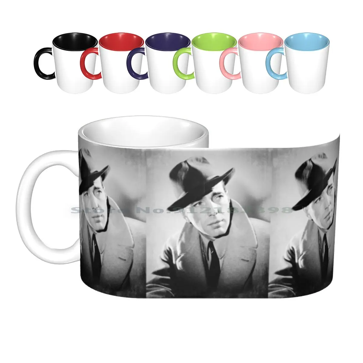 Humphrey Bogart-Bw Vintage-D1 Ceramic Mugs Coffee Cups Milk Tea Mug Humphrey Bogart Humphrey Bogart Humphrey Bogart Actor