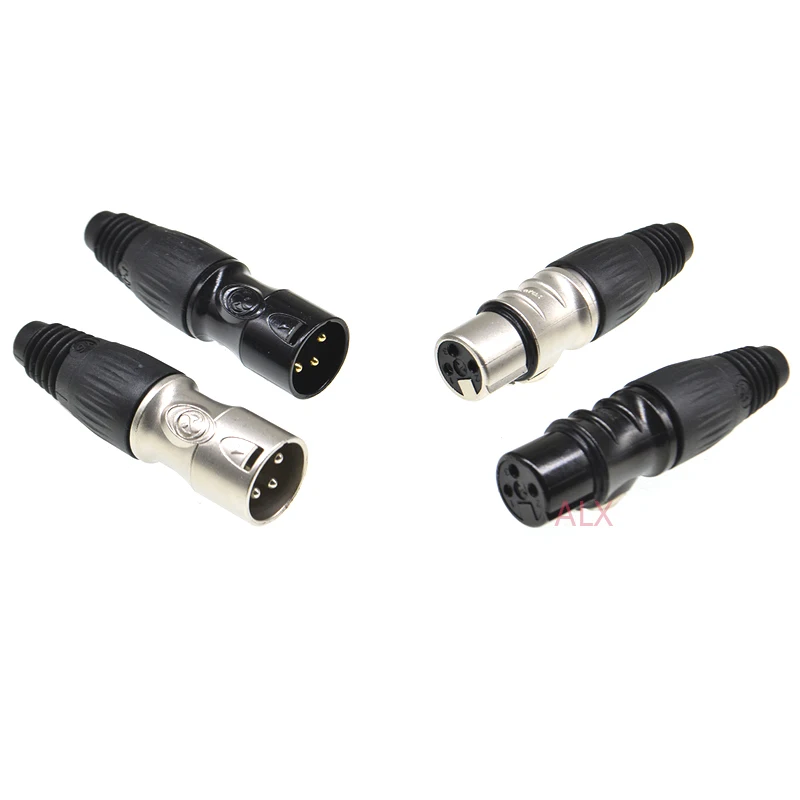 3PIN XLR Canon male female Plug connector Mixer Microphone audio speakers plug adapter