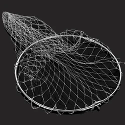 Filets de pêche tressés en nylon, matériel de pêche, maille losange pliable, trou de profondeur, filet d'immersion pliant, tout pour les produits de pêche