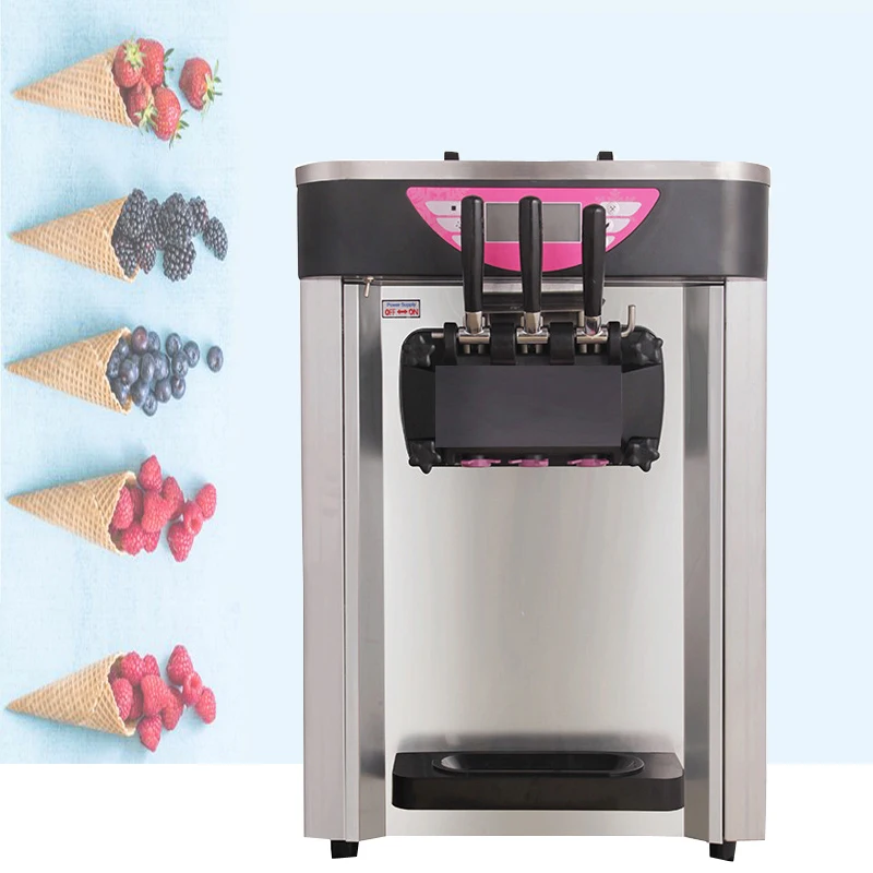 Máquina comercial para hacer helados suaves, dispensador de helados de tres colores, 110V/220V