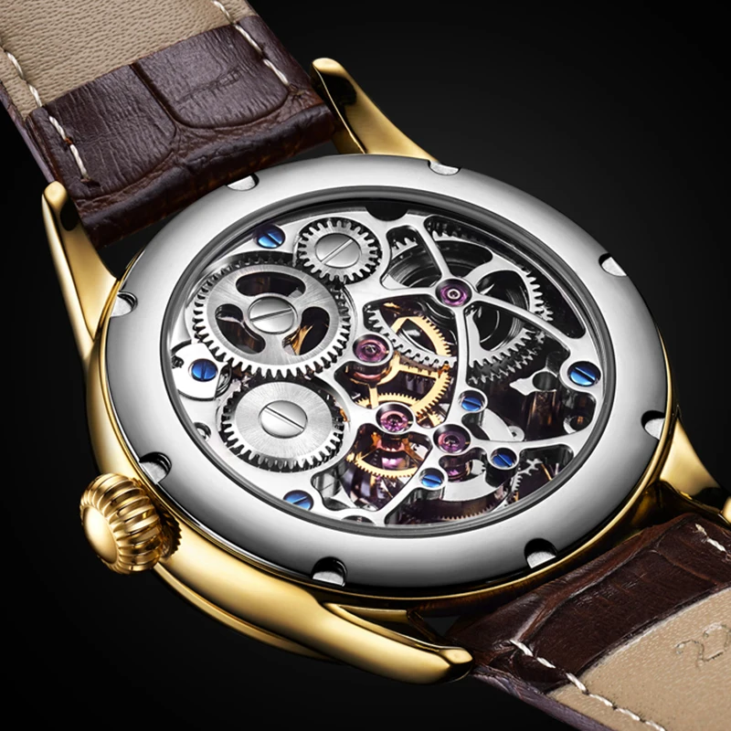 Aesop Original Flying Tourbillon Watch Manual Movement Mechanical Watches for Men Sapphire Business Casual Dress Wristwatch 7005