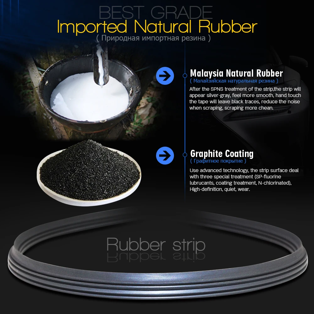 Buildreamen2 2 قطعة اكسسوارات السيارات ممسحة شفرة الزجاج الأمامي المطاط ممسحة لمازدا MPV فان صالح هوك الأسلحة 1994-2016 #3