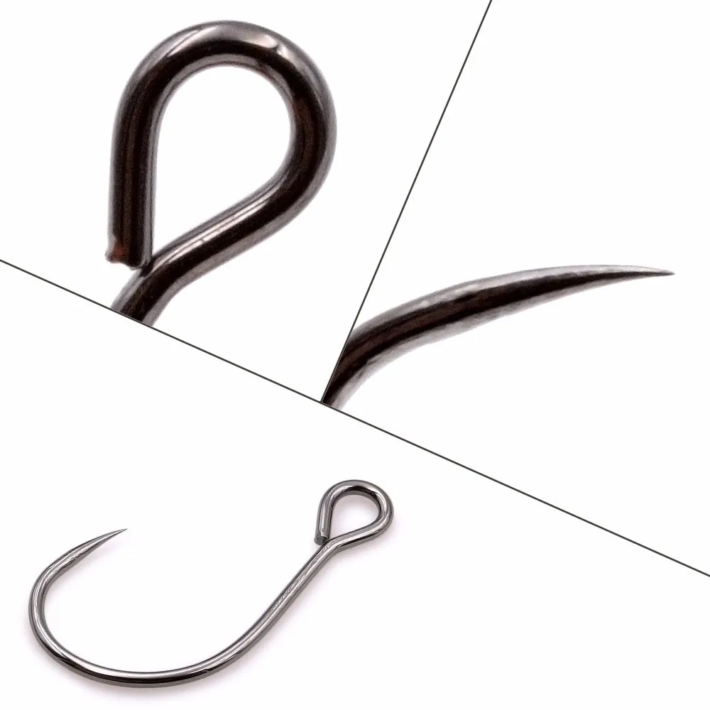 The Time 100pcs Barbless Single Crankbaits Hook High Carbon Steel #4/6/8 SHigh Carbon Steel Wide Super Lock Fishhooks Lure 