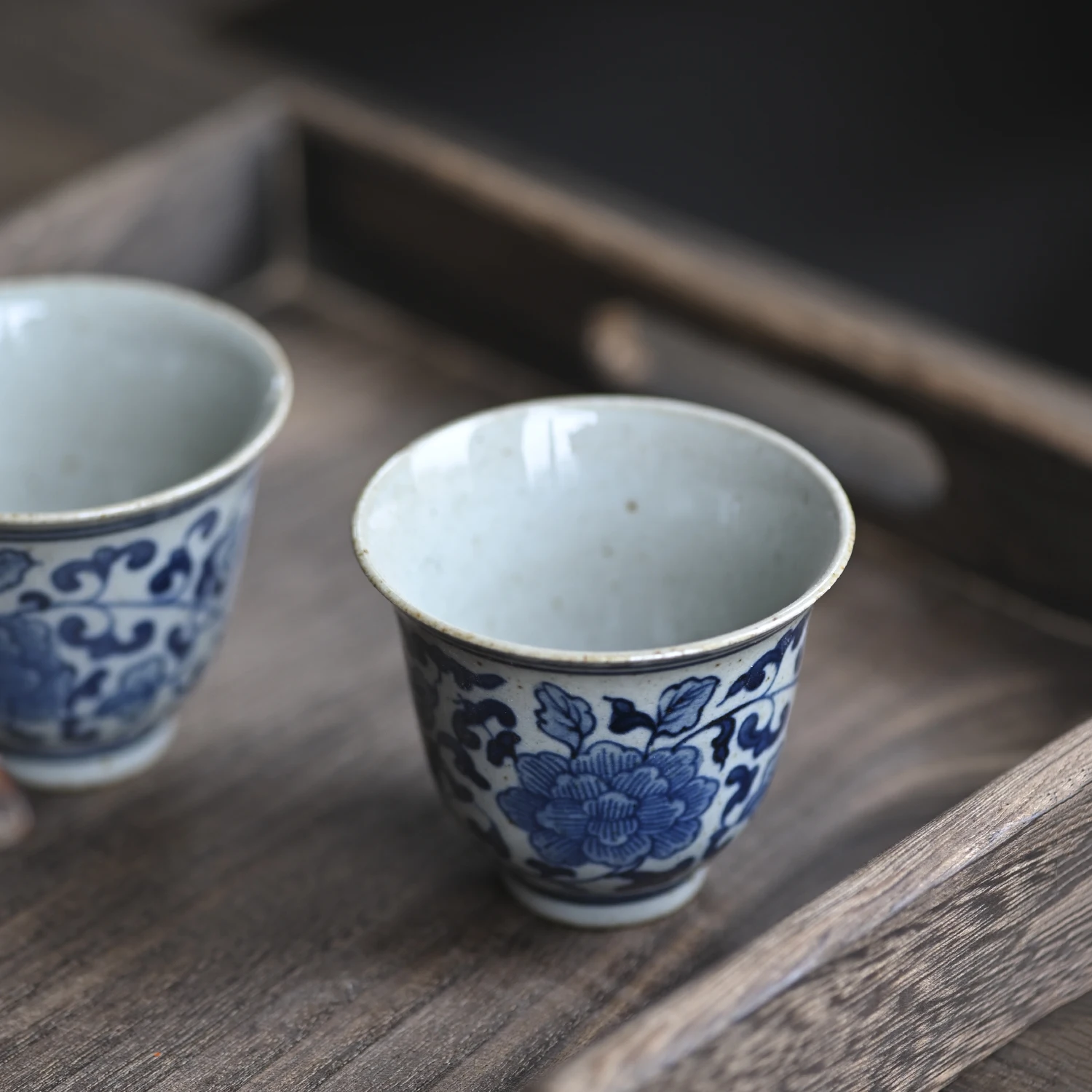 ★Foam at the beginning of the jingdezhen glaze under hand painted porcelain clay master cup goblet sample tea cup