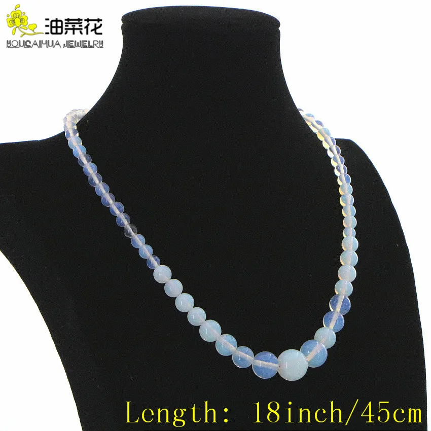 Beautiful Charming Natural Stone Sri Lanka Moonstone Opal 15 Style Short Necklace Jewelry Woman Girl Christmas Wedding Gift 18