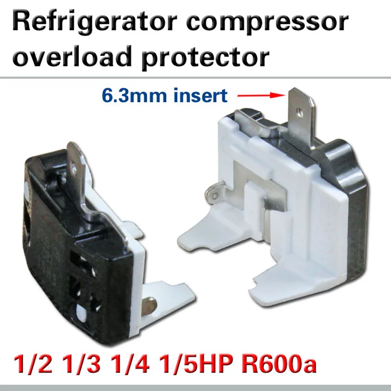 Protector de sobrecarga de congelador, 1 unidad, 1/5HP, refrigerador, sobrecalentamiento, protección de sobrecarga, Protector de sobrecorriente, accesorio de compresor