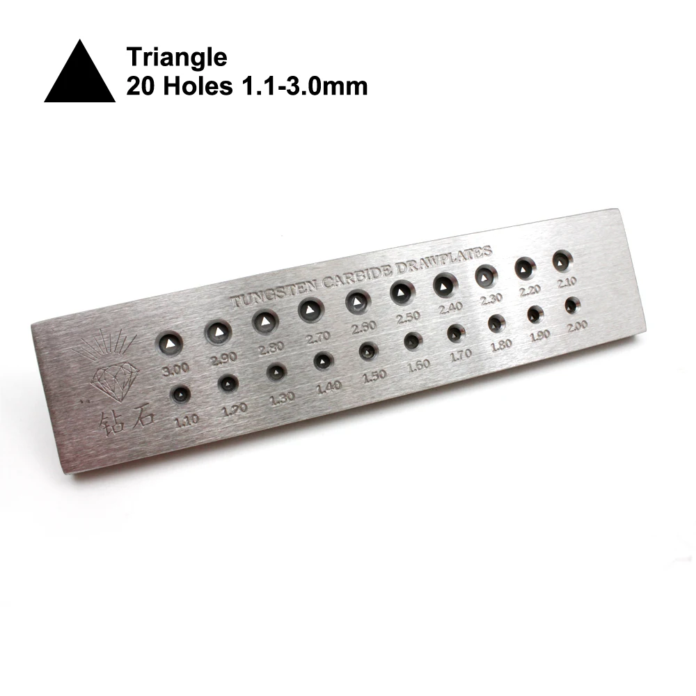 Tungsten Carbide Wire Drawplate for Jewelry Making Round Semicircle Square Hexagon Rectangle Triangle Oval Shape