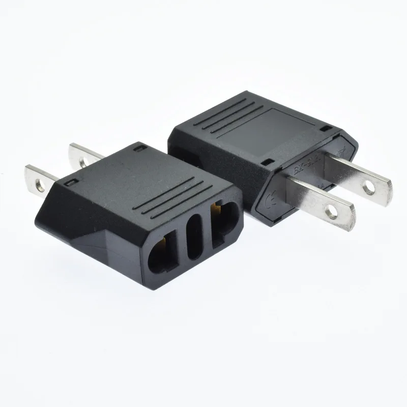 Universele Kr Au Ons Eu Vs Euro Mini Adapter Plug Rusland Amerika Australië Duitsland 2Pin Polariteit Elektrische Converteren Power plug