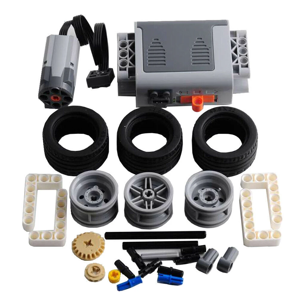 Blocks Technical Parts MOC Car Set AA Battery Case 8881 M Motor IR Remote Control Receiver for legoeds Power Functions