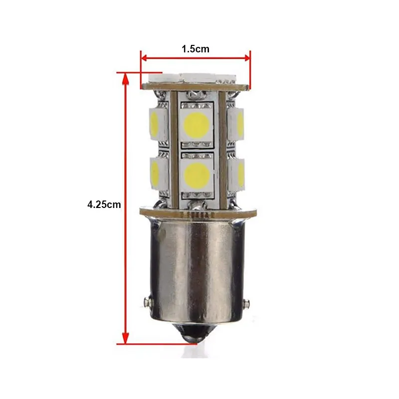 Warm White 1156 BA15S P21W R5W R10W 13-SMD RV LED Interior Light Turn Signal Bulbs 1141 12V 24V Fog Indicator Lamp BAU15S BAY15D