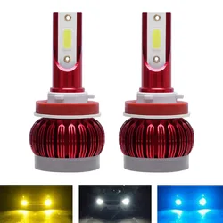 12000LM Car Headlight Bulb H7 LED H4 LED H11 LED Headlight Fog Light 6000K 8000k Light Ice Blue/Yellow Light car styling