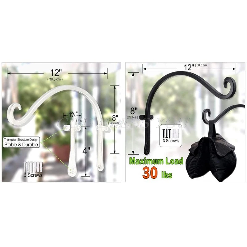 Nordic Style Wall Hanging Flower Pot Support Plant Bracket Hook Hanger Holder Balcony Home Decoration Drop Shipping